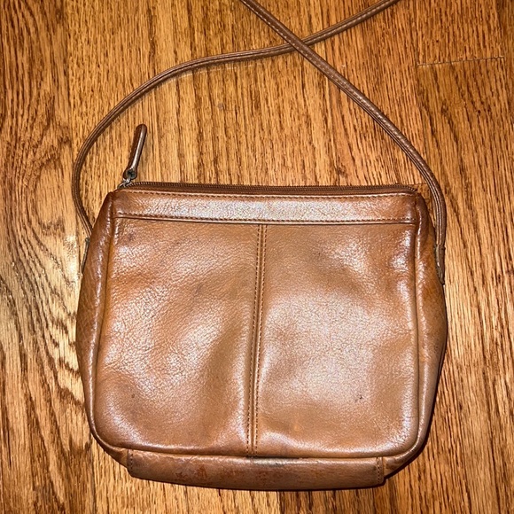 Fossil Brown Leather Shoulder Bag Purse Women’s OS - Picture 4 of 9